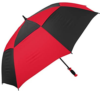 The Checkerboard Golf-Regenschirm für Regen, belüftet, groß, übergroß, automatisches Öffnen, winddicht, starke Fiberglas-Rippen, wasserdicht, tragbar, Golfschirm, robuster Regenschirm für Damen und