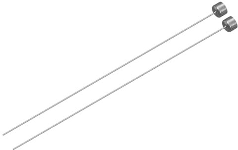 QUARKZMAN 2 Piezas de Pasadores Expulsores Rectos, 0.5mm (0.02) de Diámetro. Punta Redonda de Acero SKD61 de 100mm (4) de Largo para Mantenimiento Mecánico