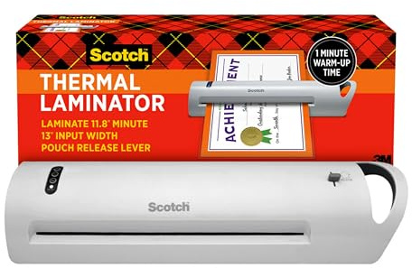 Scotch Thermal Laminator, Extra Wide 13 Inch Input, Ideal for Teachers, Small Offices, or Home (TL1302Z), White