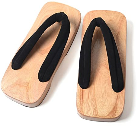 Chaussures Traditionnelles japonaises pour Hommes, Sabots en Bois Geta, Tongs à la Mode, Pantoufles japonaises en Bois Geta, Chaussures de Kimono Japonais (Couleur : Homme, Taille : EUR43)
