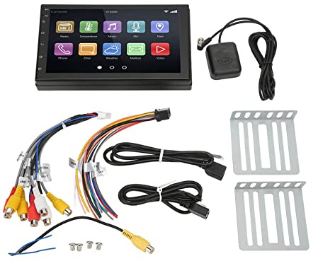 Brilluxa Reproductor Multimedia de DVD para Coche, Radio de 7 Pulgadas con Navegación GPS, Compatible con Android 9.1, Unidad Estéreo de Cabeza para Automóvil