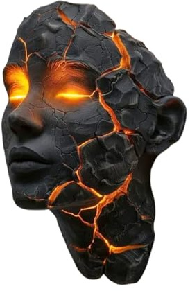 Zahoken Applique Murale - Âme Brisée Design Lumière Murale 3D,Ornement Gothique en Résine d'Intérieur avec Éclairage LED pour Décoration Artistique Lecture Salon Couloir Escalier