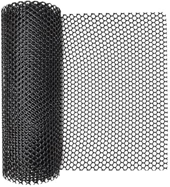 KIFSDLF Recinzione in Rete Metallica di plastica, Rete Metallica for polli, Soluzione Versatile for recinzioni e reti da 300 * 40 cm, Recinzione Esagonale for Giardinaggio(Black)