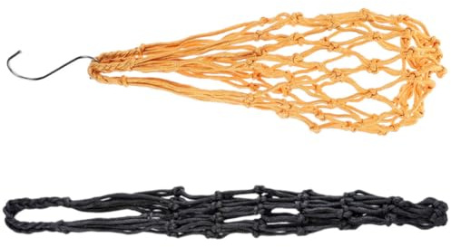Yardwe Mangiatoia per Galline Sacchetti Rete in Nailon 2 Pezzi, Porta Frutta e Verdura per Pollame con Gancio, Forniture per Alimentazione del Pollame Resistente All’usura