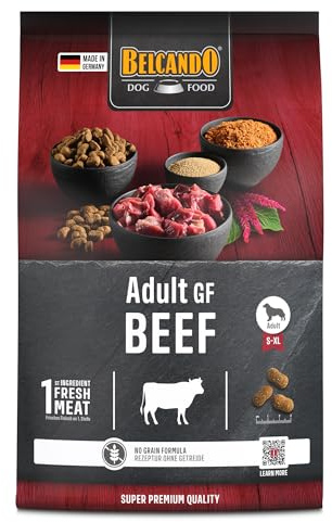 BELCANDO Adult GF Beef [4 kg] Sans Céréales | Nourriture Sèche au Bœuf pour Chiens | Aliment Complet à partir de 1 An