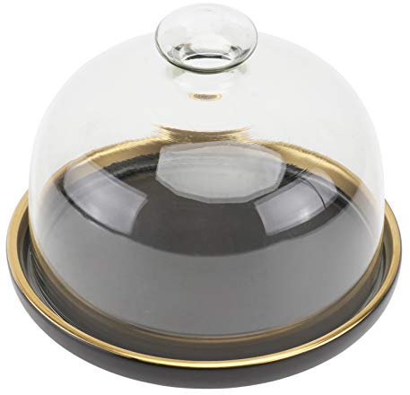 Cabilock Couvercle De Gâteau Verre Transparent Pour Plateau à Pâtisserie Ensemble De Couvercles Pour Plateau à Collation Des Aliments