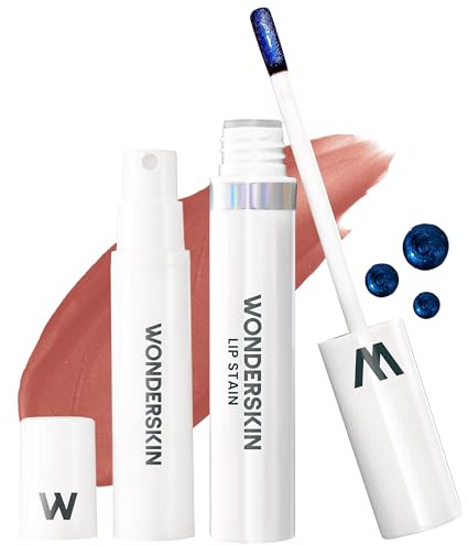 Wonderskin Wonder Blading All Day Lip Stain Peel Off Masque and Reveal Kit - Long Lasting, Waterproof Nude Lip Tint, Transfer Proof Natural Makeup Stain Kit (Lovely)