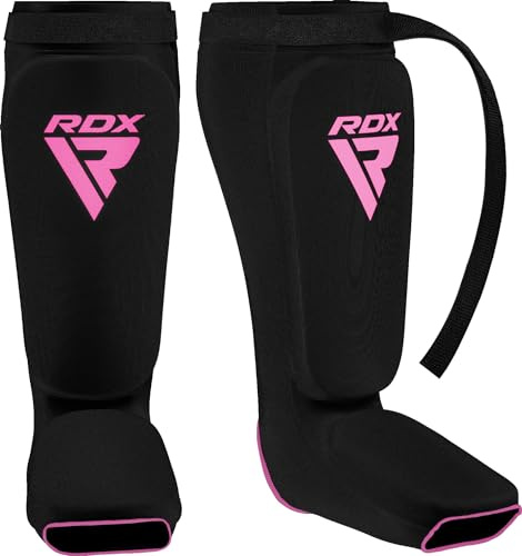 RDX Protège Tibias pour Kickboxing Muay Thai D’entraînement, MMA Jambe Tibia Protection, Approuvé par SATRA, Shin Instep Guard pour Boxe Taekwondo Martiaux Art Sparring BJJ Karate, Homme Femme
