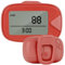 Pedometer for Walking 3D Step Counter with Clock, Accurate Steps Tracker Portable Pedometer with Clip, Simple Pedometer Walking Step Counter (Red)