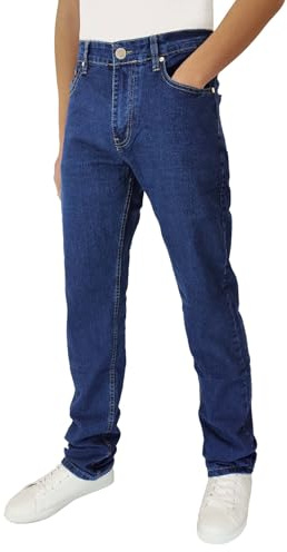 Mastino Jeans Uomo Regular Fit – Denim Stretch 5 Tasche, Vita Alta, Gamba Dritta, Comfort & Stile