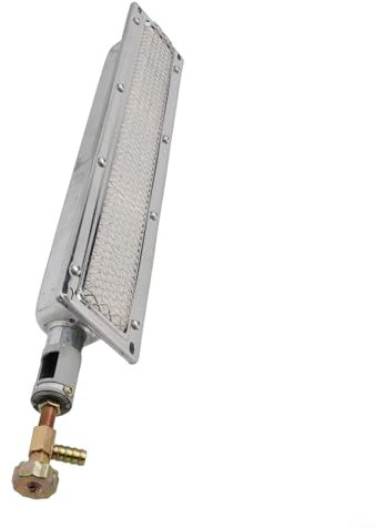 Quemador de cerámica para barbacoa, quemador de zona de sellado lateral infrarrojo, parrilla de gas portátil de metal para camping, 41 x 8 cm