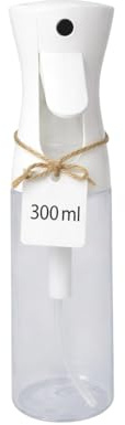 LELE MAKE Pulvérisateur d'eau de coiffeur 300 ml - Brume fine - Flacon vaporisateur continu pour cheveux et peau, jardinage, animaux, nettoyage - diffuseur atomiseur (eau 300 blanche)