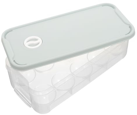 IWOWHERO Contenitore con Coperchio Trasparente da Frigorifero in Plastica per Uova Portauova Rosa per 10 Uova, Adatto per Conservazione e Uso Pratico in Dispensa
