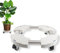 DEWEL Sottovaso con Ruote Ø 38-45cm, Carrello Portavasi Regolabile, Sopporta 200kg,Rullo per Piante con Freno,per Ombrellone,Pattumiera,Vasi da Fiori