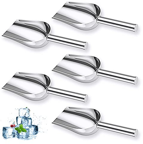 5 x 20,3 cm Eisschaufel, Edelstahl-Utensil für Lebensmittel, Süßigkeiten, Kaffee, Brot, Kuchen, Hochzeit, Bar, Grill, Eimer, Küche, etc.