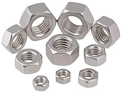 BOZONLI M1.2(1.2mm) Sechskantmuttern Sicherungsmuttern Kontermuttern Stopmuttern Klemmmuttern Selbstsichernd 304 Edelstahl Kontermutter Muttern