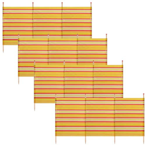 4 Stück 4 Stangen Windschutz Strandmuschel 1,2 cm x 2,2 cm Sichtschutz Streifen