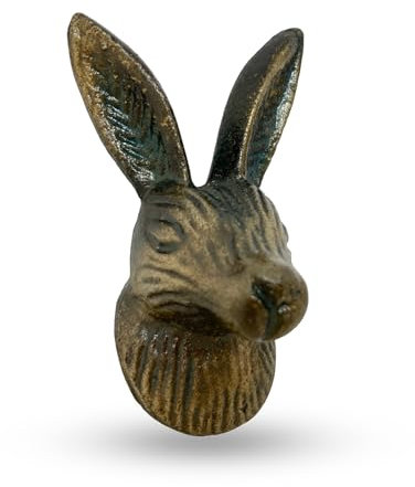 poignées de porte de placard vintage en fer bronze fait à la main en forme d'animal (10. Lièvre)