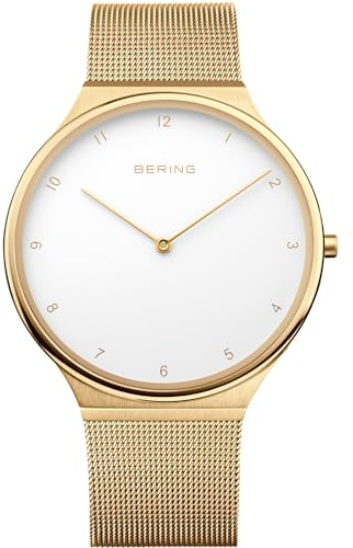 BERING Damen Uhr Quarz Movement - Ultra Slim Collection mit Edelstahl und Saphirglas 18440-334 - 3 ATM