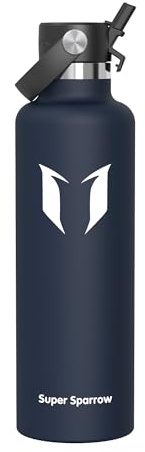 Sparrow Botella Agua Acero Inoxidable 500ml/750ml/1L/1.2L Botella Termica | Cantimplora, Termo Agua, Isotermica, Caliente, Fria, Antifugas, Sin BPA, Lavavajillas, Gimnasio, Gym, Ciclismo, Deportiva
