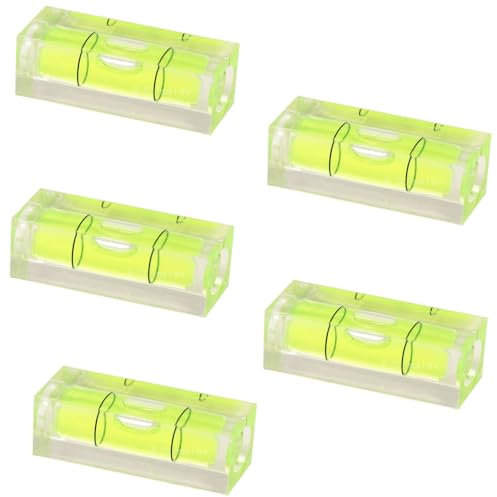 BOBOZHONG Präzisions-Wasserwaage, Mini-Wasserwaage, 5 Stück, Grün, 15 x 15 x 40 mm