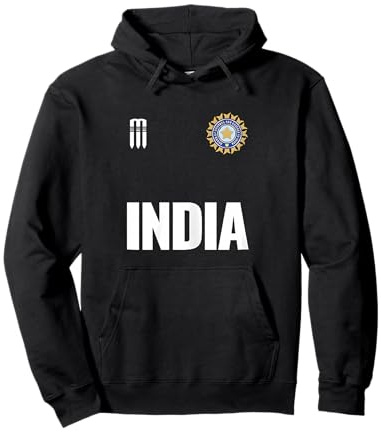India Cricket Jersey Gifts for Indian Cricket Fans Pullover Hoodie