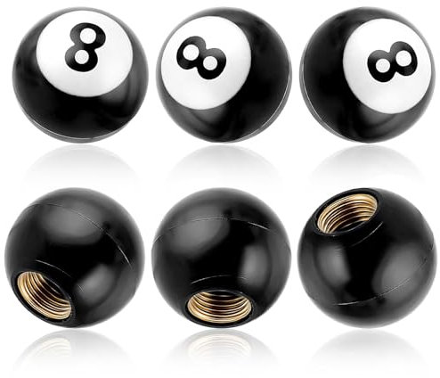 JIEYAO 6pz 8 Cappucci Per Valvole Per Pneumatici A Sfera, Copristeli Universali Per Valvole Tappi Per Pneumatici A Tenuta Stagna Con Nucleo In Rame Tappi Per Valvole Per Auto Suv Camion Motociclette