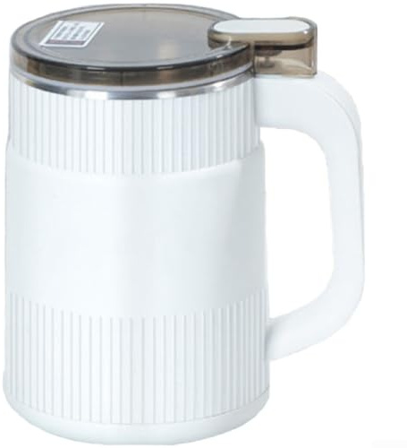 Moulin électrique automatique pour café, épices, noix et céréales avec couvercle transparent et temps de broyage réglable pour des résultats uniformes (blanc)