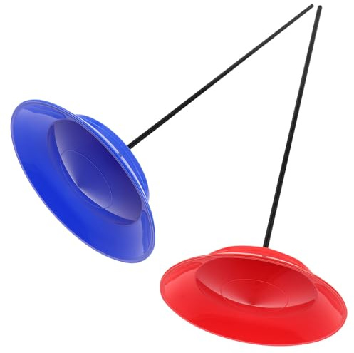 GARVALON 2 Set Piatti Rotanti da Circo con Bastoncini Facili e Resistenti per Adulti per Spettacoli di Performance e Acrobazie