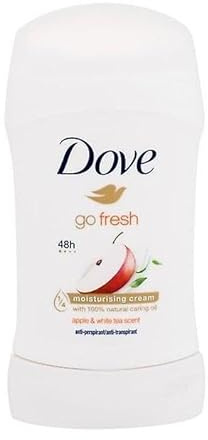 Dove Go Fresh - Desodorante en barra (6 unidades, manzana y té blanco, 40 ml)