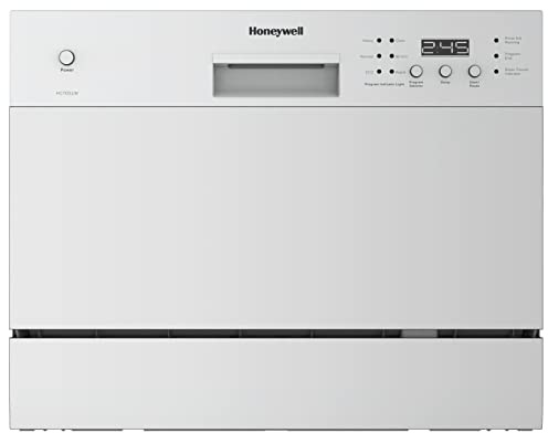 Honeywell Countertop Dishwasher with 6 Place settings, 6 Washing Programs, Stainless Steel Tub, UL/Energy Star- Stainless Steel