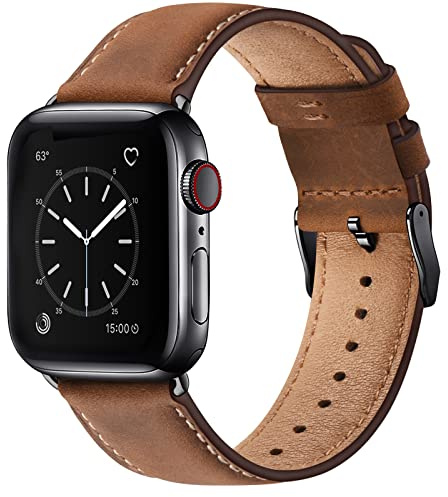 WFEAGL Leather Strap Compatible Apple Watch Straps 49mm 46mm(Series 11/10)