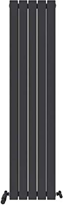 iBathUK Apex Tall Vertical Radiator, Double Flat Panel Radiators, 1600x380mm Slim Radiator, Wall Mounted for Bathroom,Kitchen,Living Room- Anthracite