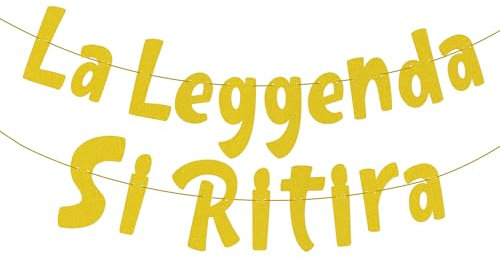 La Leggenda Si Ritira Striscione Glitter Oro Decorazione Festa di Striscione d'oro Decorazione Striscione di Congratulazioni per il Pensionamento