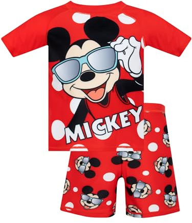 Disney Traje De Baño Mickey Mouse Bañadores Niño | Natación niños | Rojo 3-4 años