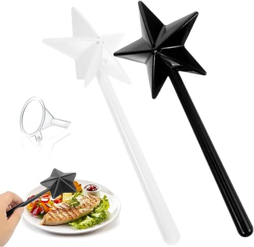 2Pcs Magisches Gewürzstreuer-Set,Zauberstab Salz Und Pfefferstreuer,Spices Spice Shaker mit Trichter,salzstreuer Magischer mit Löchern,für Tischdekoration,Hausküchenbedarf,Dressing-Gewürzspender