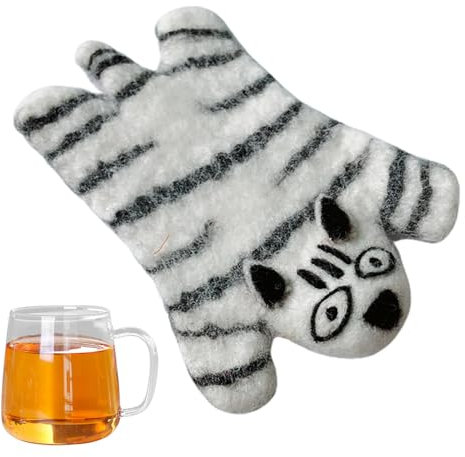 Sottobicchiere in feltro di lana resistente al calore, assorbente, per soggiorno, tavolino, casa e cucina