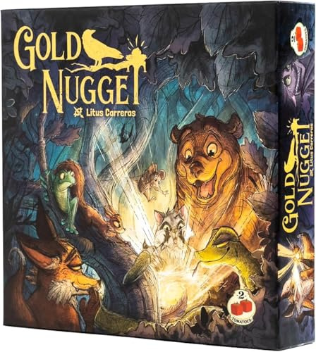 2Tomatoes Games | Gold Nugget | Juego de Mesa de Estrategia y Engaño | Fomenta el Pensamiento Crítico y la Interacción Social | Reuniones Familiares y Noches de Juegos | Español | Animales Fantasía