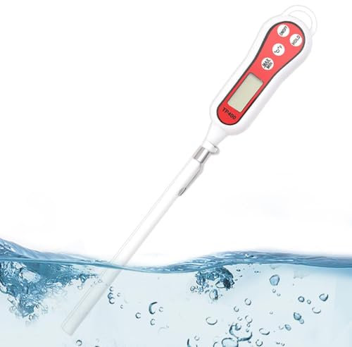 Digital Meat Thermometer - 15cm Temperature Probe - Instant Read Probe Thermometer - Food Temperature Probe Digital - Ideal For Cooking BBQ Sugar Jam Kitchen