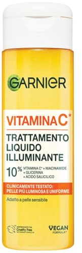 Garnier Trattamento Illuminante Vitamin C, Per Tutti i Tipi di Pelle, Idratazione Intensa e Luminosità, Pelle Radiosa e Colorito Uniforme, Con Vitamina C e Acido Salicilico, Garnier Skinactive, 120ml