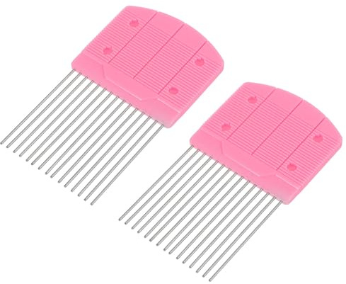 MECCANIXITY Paper Quilling Tool Comb, 5.7 x 3.2 Inch Origami Carding Board Create Strip Loops for DIY Art Crafts, Paper Carding Crafts, Loops(Pink, Pack of 2)
