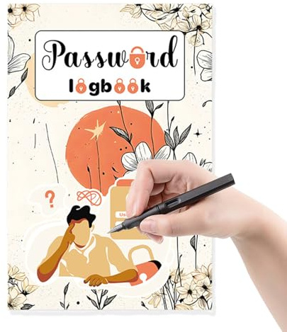 Generiskt internet-lösenordbok, bärbar anteckningsbok för adresser och kontaktuppgifter – adresser förvaringbok för kvinnor och män, webbsidor konto management journal