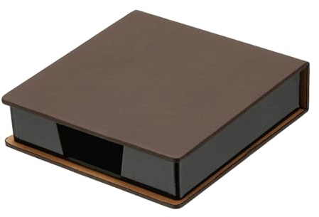 PATIKIL Porte-Bloc Notes En Cuir, Distributeur De Blocs Notes 4x4, Porte-Cartes De Visite, Organisateur De Bloc Mémo Pour Bureau, Maison, Livres, Cahier, Coffee
