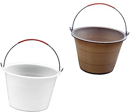 SHINEOFI 2 Pièces Seau à Renforcé Lot de Seaux Résistants pour Stockage pour Chantiers de Construction Les Travaux Extérieurs