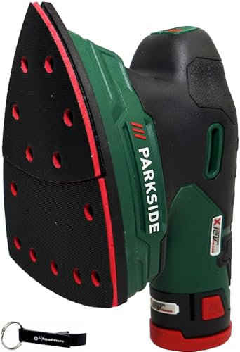 HEADNMORE Parkside PAMS 12 Ponceuse multifonction sans fil 12 V (avec batterie) + porte-clés HEADNMORE