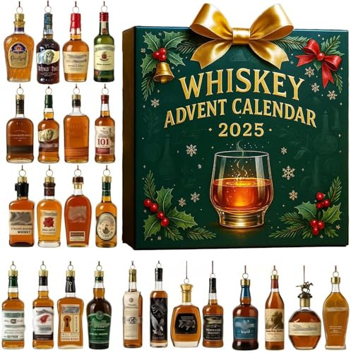Calendario dell'Avvento Whisky 2025 - Calendario di Natale per Uomo 2025, 24 Giorni Senza Ripetizioni, Conpendio di Whisky, Un Viaggio Quotidiano alla Scoperta degli Aromi del Whisky (A)