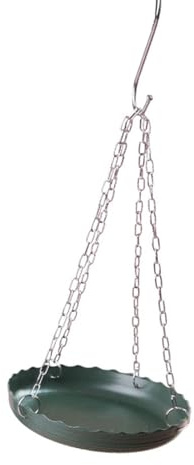 YROHGKPN Station d'arrosage pour oiseaux d'extérieur résistante aux intempéries avec chaîne de suspension, mangeoire à oiseaux multifonction et baignoire pour jardin, terrasse, bain d'oiseaux en plein