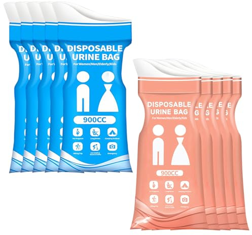 DIYCUT 10 Pezzi Orinatoio d Emergenza con Grande Capacità da 900 ml
