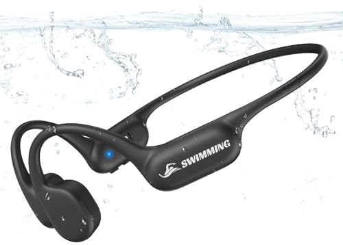 Auriculares Conducción Osea Natacion Bluetooth 5.4, Auriculares Natacion Impermeables IP68, inalámbricos con diseño abierto, reproductor de MP3 con memoria integrada de 32 GB, para Correr Ciclismo