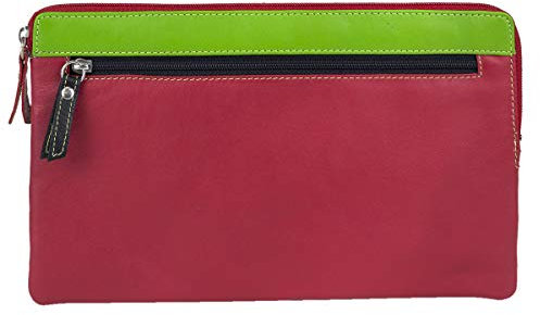 LEAS Mehrfarbige Banktasche Geldtasche Echt-Leder, bunt - Special-Edition